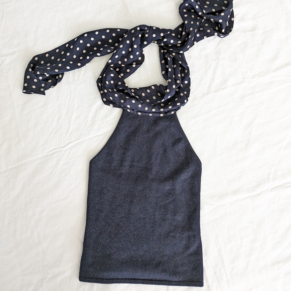 Ralph Lauren Black Label, Cashmere blend & Silk halter top, Small - Picture 4 of 10